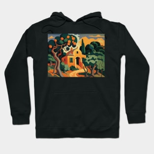 Orange House With Orange Tree Hoodie